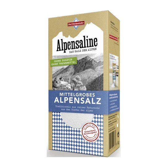Reichenhaller Alpensaline Mittelgrobes Alpensalz 1KG 3 Reichenhaller Alpensaline Mittelgrobes Alpensalz 1KG