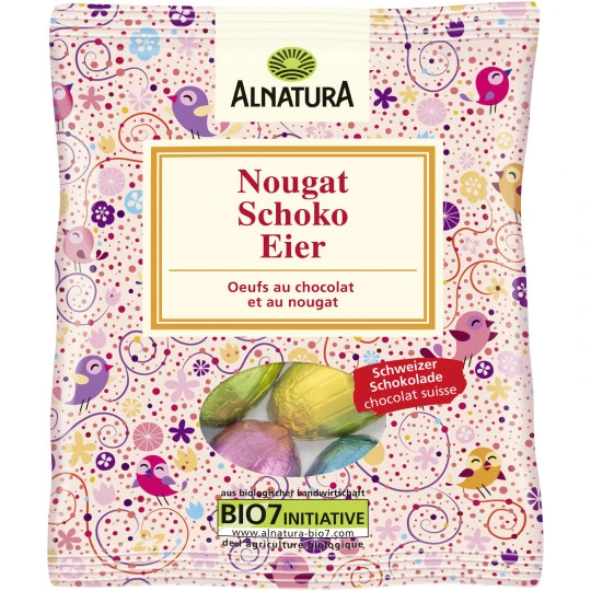 Alnatura Bio Nougat-Schoko-Eier 100G 3 Alnatura Bio Nougat-Schoko-Eier 100G