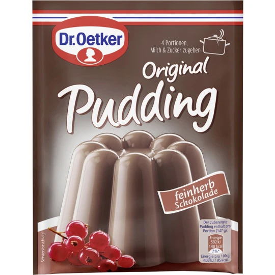 Dr. Oetker Original Puddingpulver Feinherb Schokolade 3ST 144G 3 Dr. Oetker Original Puddingpulver Feinherb Schokolade 3ST 144G