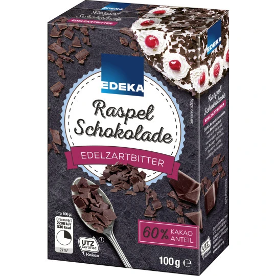 Raspel Schokolade Edelzartbitter 100G 3 Raspel Schokolade Edelzartbitter 100G