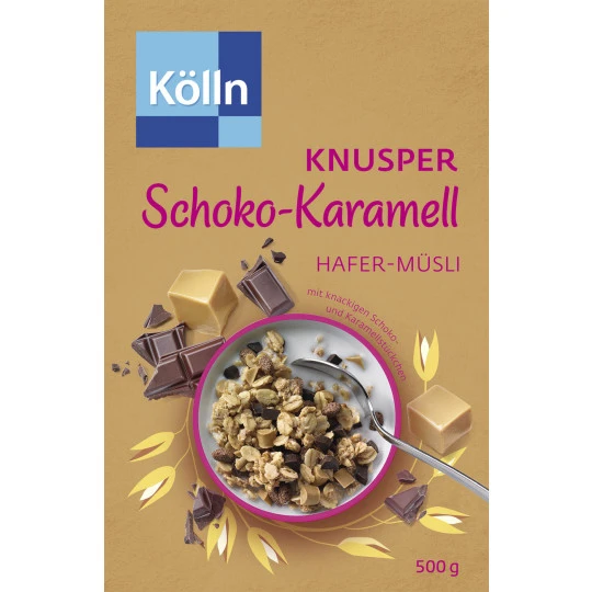 Müsli Knusper Schoko-Karamell 500G 3 Müsli Knusper Schoko-Karamell 500G
