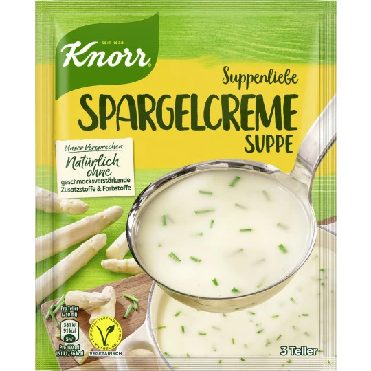 Knorr Suppenliebe Spargel Cremesuppe 58G 3 Knorr Suppenliebe Spargel Cremesuppe 58G