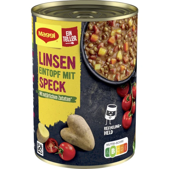 Ein Teller Linsen Eintopf Mit Speck 400G 3 Ein Teller Linsen Eintopf Mit Speck 400G