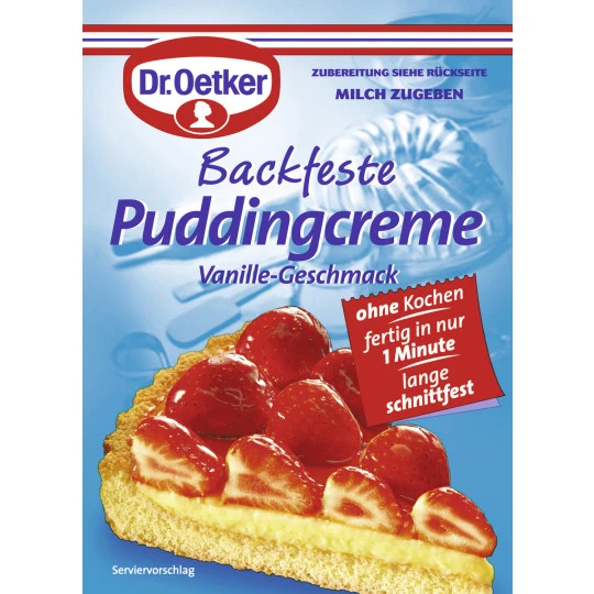 Dr. Oetker Backfeste Puddingcreme Vanille-Geschmack 40G 3 Dr. Oetker Backfeste Puddingcreme Vanille-Geschmack 40G