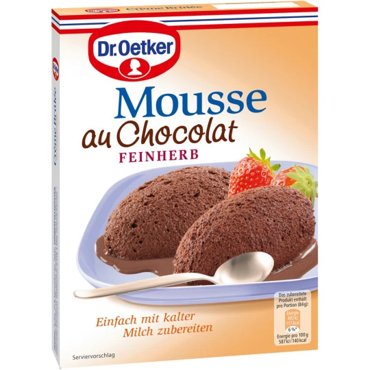 Dr. Oetker Mousse Au Chocolat Feinherb 86G 3 Dr. Oetker Mousse Au Chocolat Feinherb 86G