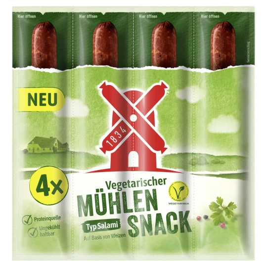 Rügenwalder Mühle Vegetarischer Mühlen Snack Typ Salami 4x 20G 3 Rügenwalder Mühle Vegetarischer Mühlen Snack Typ Salami 4x 20G